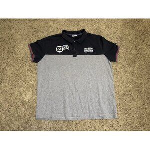 PORSCHE MARTINI RACING Polo Mens Shirt Short Sleeve Embroidered #21 Sporty Sz XL